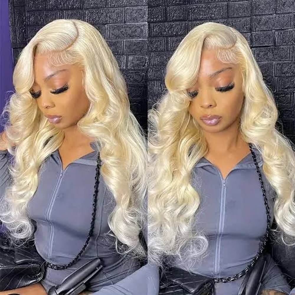613 Blonde Body Wave Lace Front Wig - 613 Honingblonde Kleur 13x6 Transparante HD