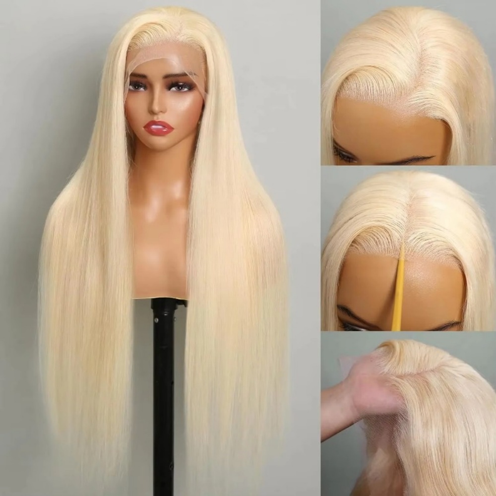 Lace Front Wigs - 613 Blonde Menselijk Haar Pruik HD