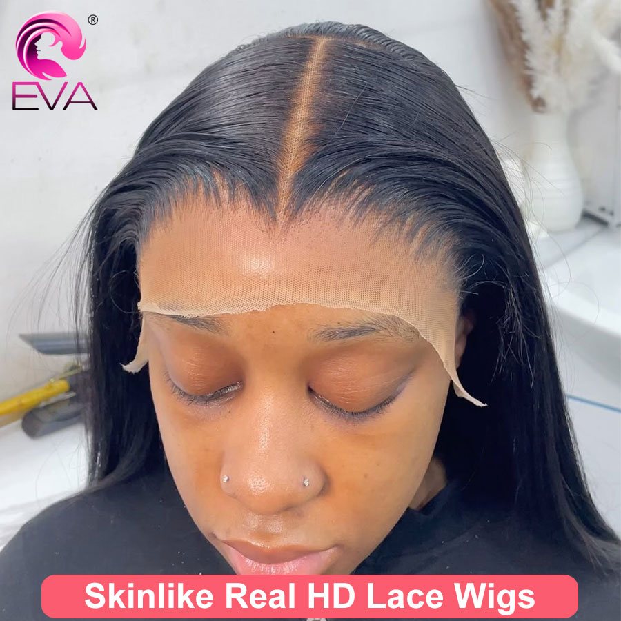 Hd Lace Frontal Wig Human Hair Pre Plucked - Eva Haar Diep Deel HD Kant