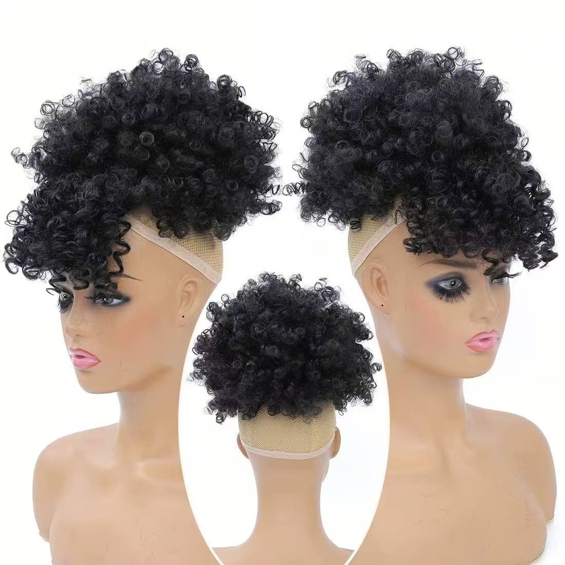 Kort trekkoord paardenstaart h - Drawstring Afro Curly Puff Ponytail recensie en prijs
