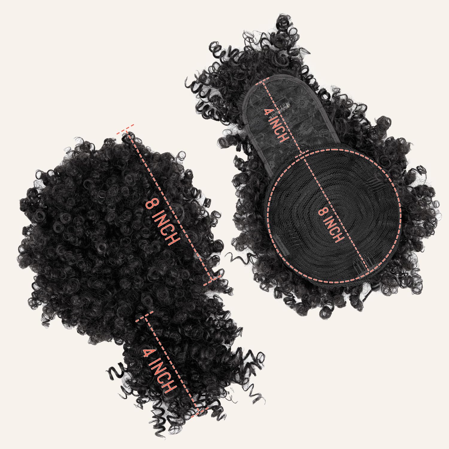 Kort trekkoord paardenstaart h - Drawstring Afro Curly Puff Ponytail recensie en prijs