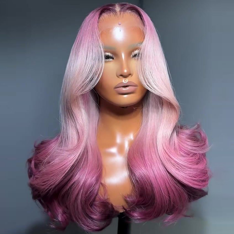 13x4 Bruin Roze Blauw Kant Voo - 613 Blonde Body Wave Lace Front Wig recensie en prijs