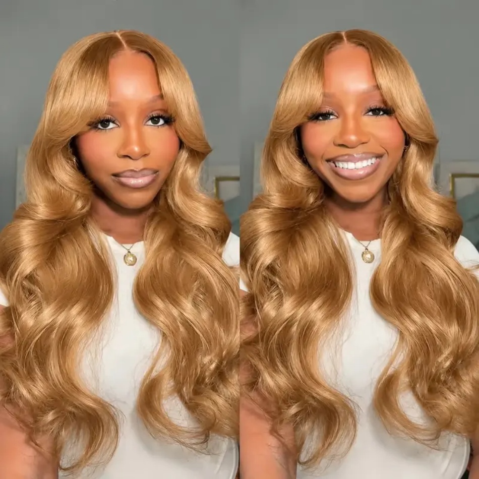 Honingblonde pruik, body wave, - Lace Front Wigs recensie en prijs