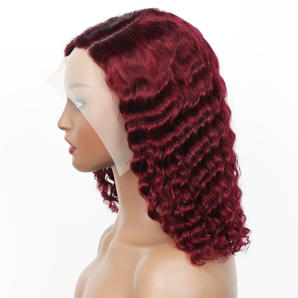 99j Burgundy Deep Bobpruik van - Glueless Wear And Go Human Hair Wig recensie en prijs