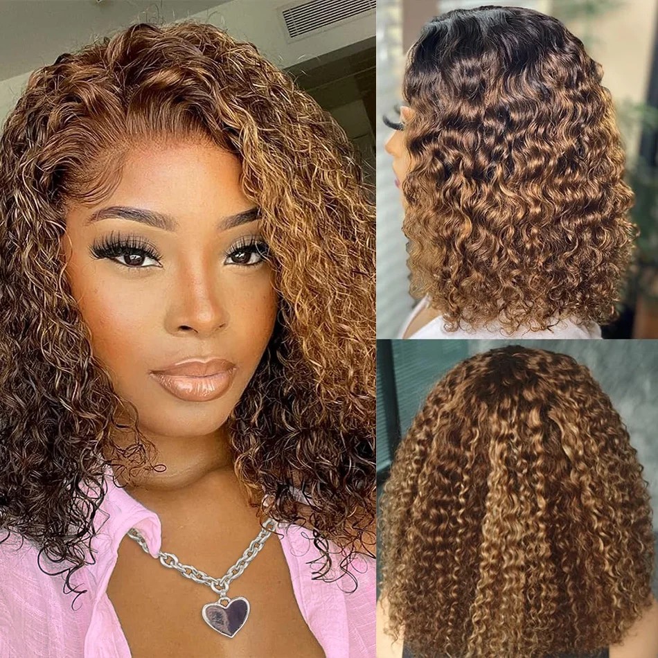 P4/27 Highlight Krullende Kort - Glueless Wear And Go Human Hair Wig recensie en prijs