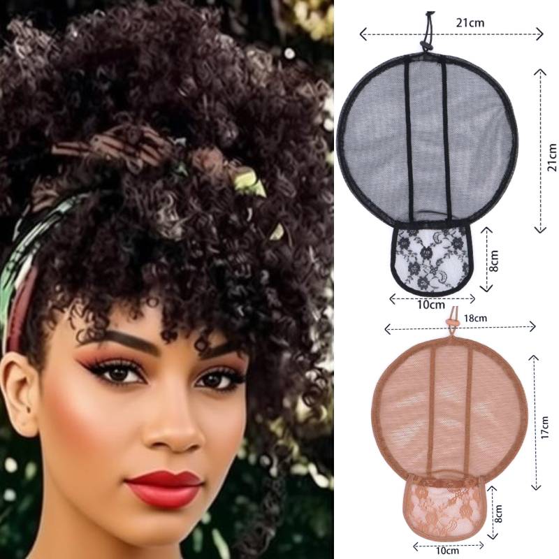 17cm verstelbare afro puff net - Drawstring Afro Curly Puff Ponytail recensie en prijs