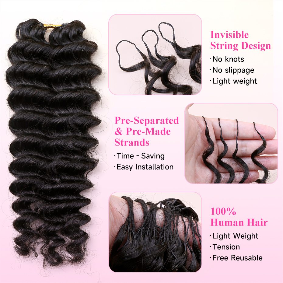 Natuurlijke Deep Wave Feather  - Hair Bundles recensie en prijs