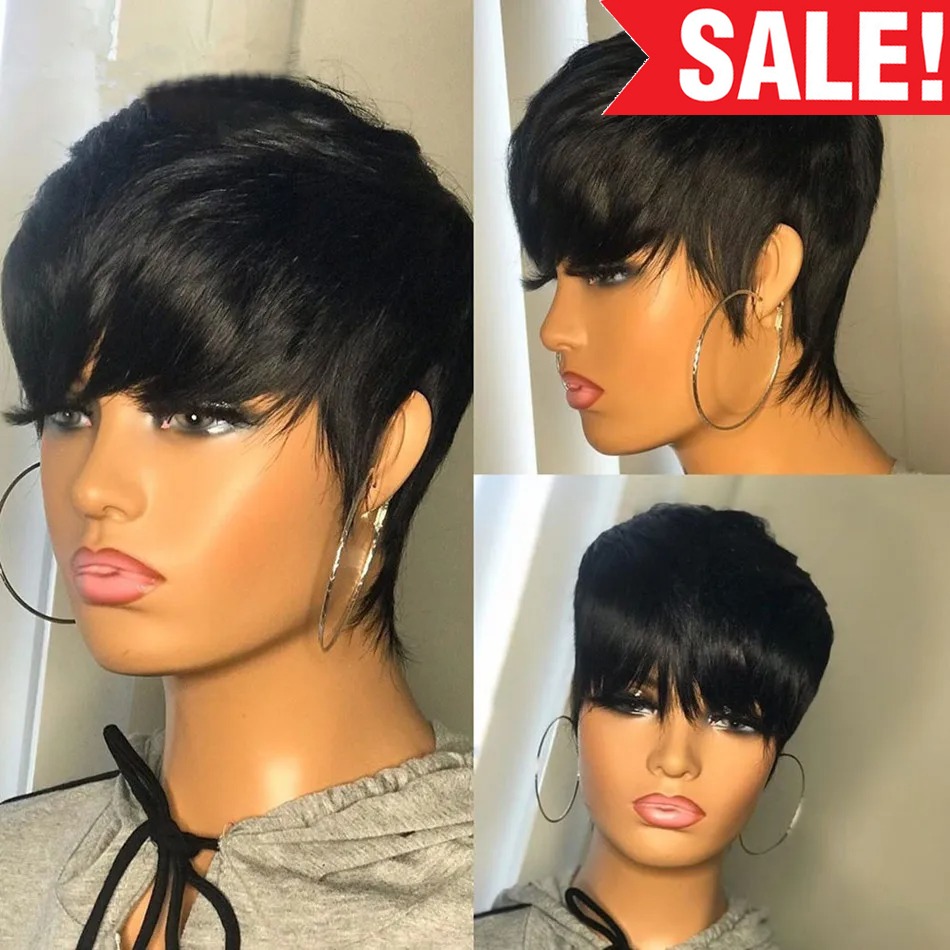Korte Menselijk Haar Pruiken P - Short Pixie Cut Wig Human Hair Cheap recensie en prijs